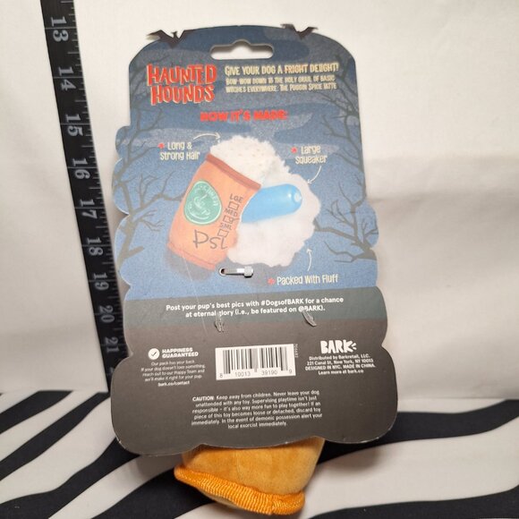 NWT Bark Puggin' Spice Latte Dog Toy L - Picture 3 of 3